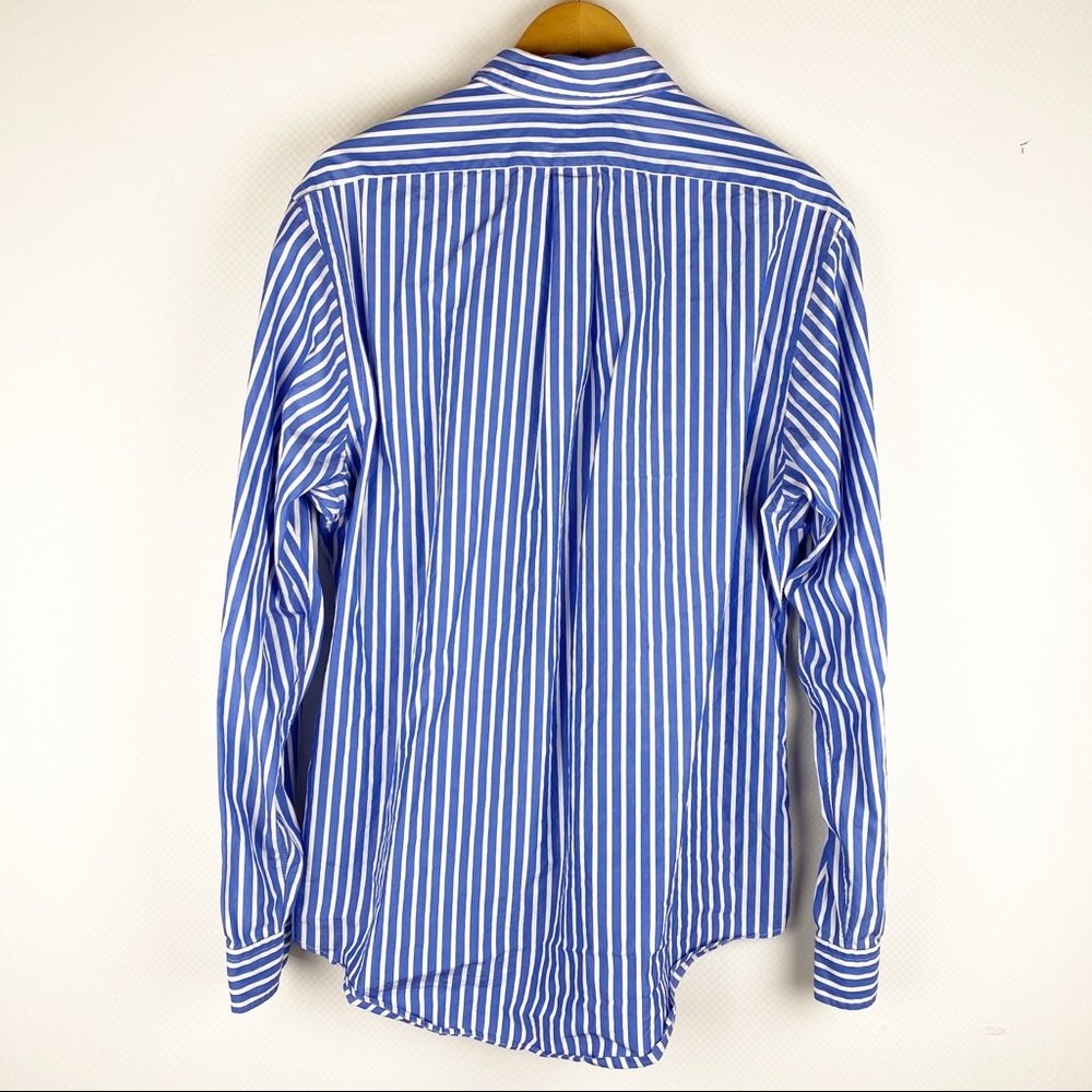 Ralph Lauren Oxford Shirt Custom Fit  Striped Blue - Picture 4 of 8